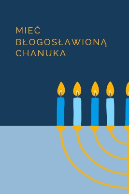 Błogosławiona Chanuka blue modern-simple