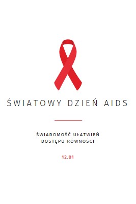 Podnoszenie świadomości na temat AIDS white modern-simple