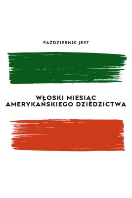 Świętuj włoskie amerykańskie dziedzictwo white modern-bold