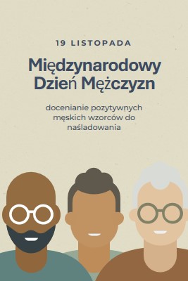 Międzynarodowy Dzień Mężczyzn gray modern-color-block