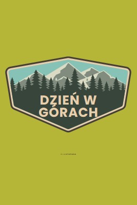 Czas wspinaczki green vintage-retro