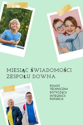 Świadomość zespołu Downa green modern-simple