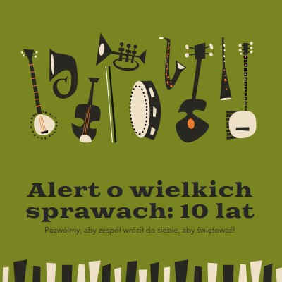 Alert dotyczący wielkich transakcji green retro,graphic,music