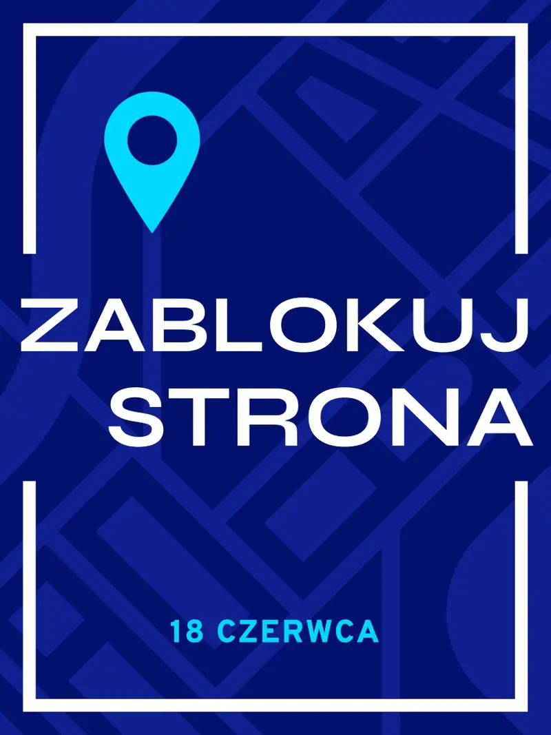 Pogrubiony plakat z ogłoszeniem zdarzenia blue modern,simple,geometric,grids