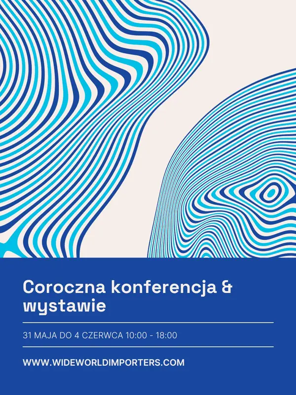 Pogrubiony plakat z geometrycznym wydarzeniem blue abstract,artistic,modern,waves