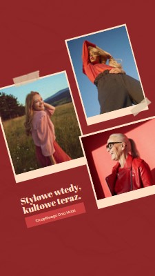 Stylowy Dzień Matki red collage,photo,dynamic,multi-photo,multi-image,montage