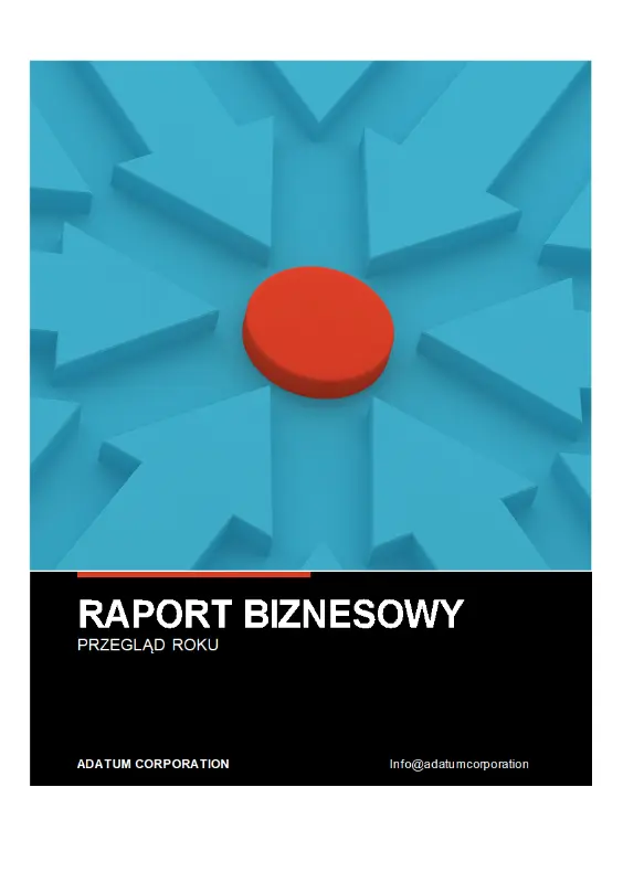 Śmiały raport biznesowy red modern bold