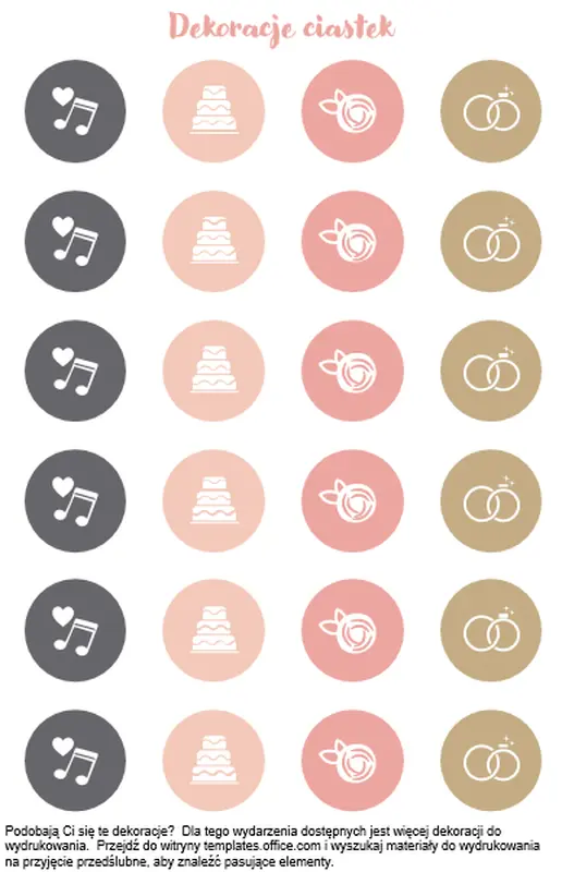 Dekoracje do babeczek na przyjęcie przedślubne