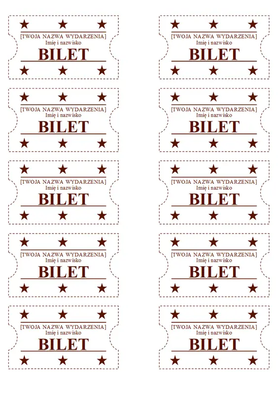 Bilety na zdarzenia (dziesięć na stronę)