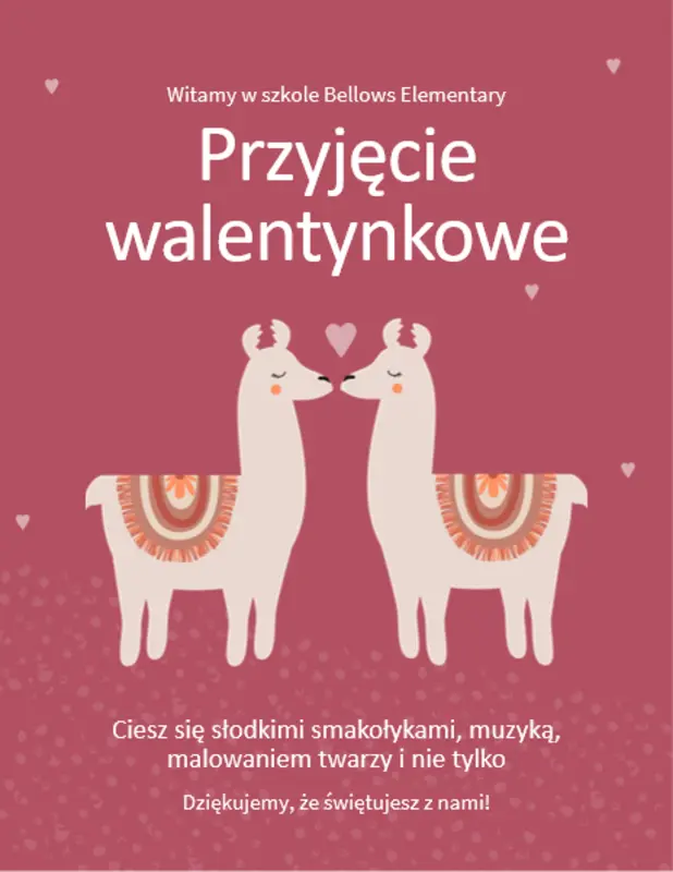 Walentynkowe ozdoby do wydrukowania pink whimsical color block