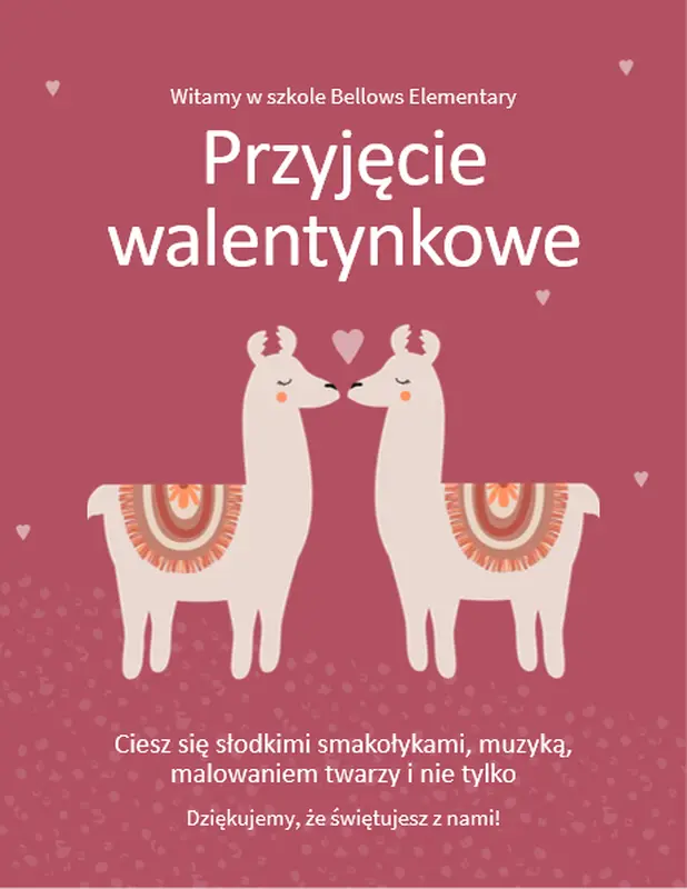 Walentynkowe ozdoby do wydrukowania whimsical color block