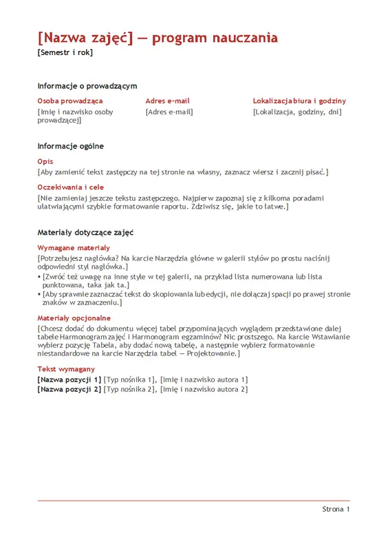 Program nauczania (kolorowy) modern simple