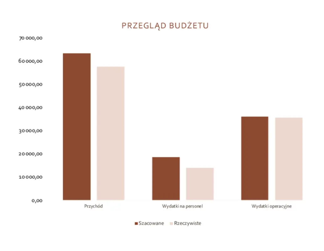 Budżet firmy blue modern simple