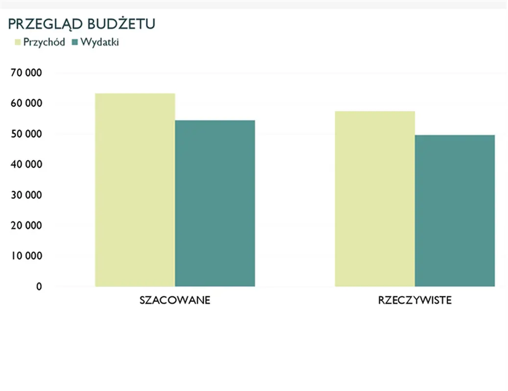 Miesięczny budżet firmy modern-simple