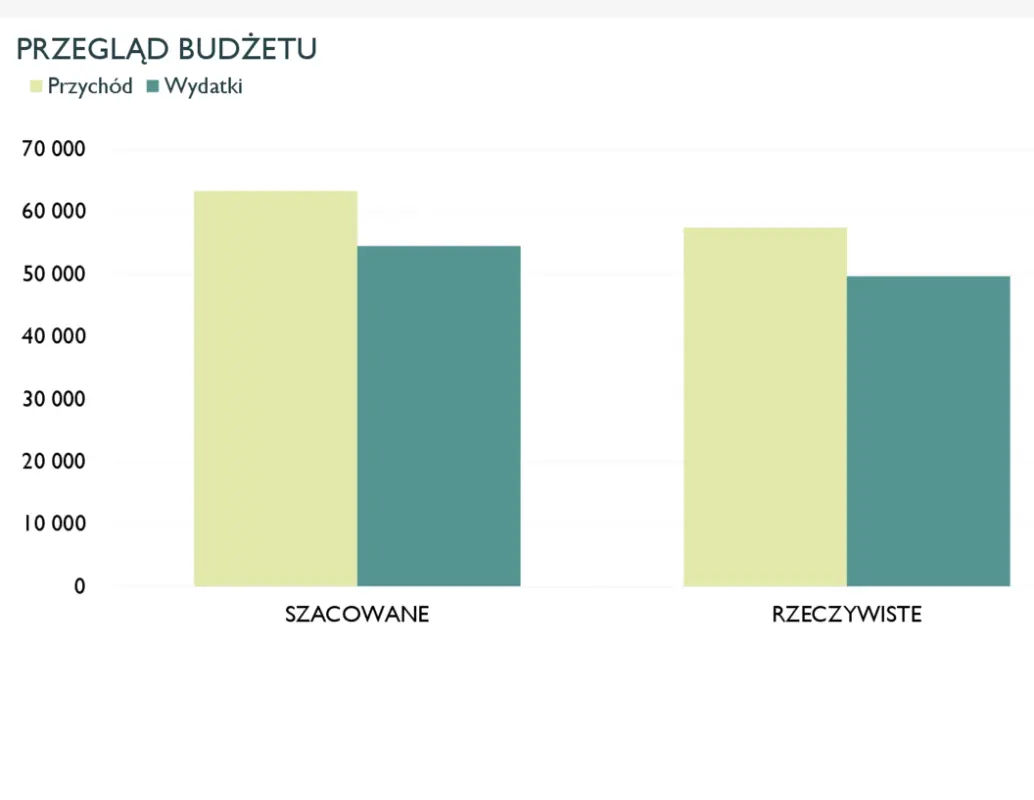 Miesięczny budżet firmy green modern-simple