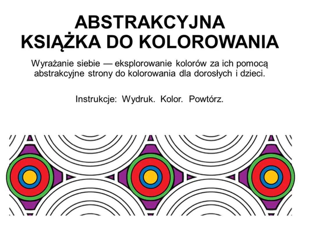 Abstrakcyjna książka do kolorowania