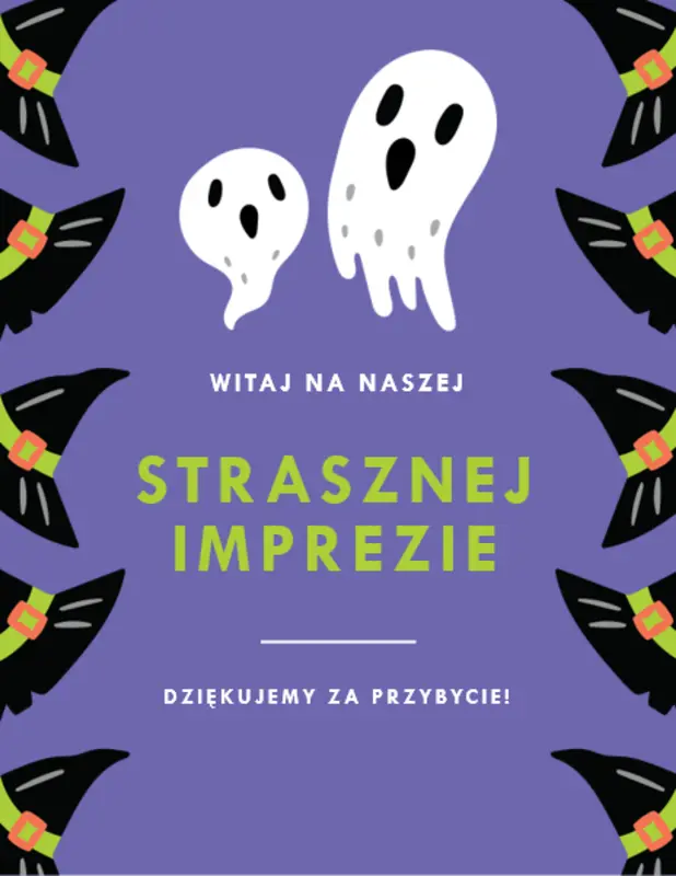 Materiały do wydrukowania na przyjęcie z okazji Halloween purple whimsica color block