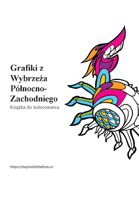 Książka do kolorowania „Grafiki z Wybrzeża Północno-Zachodniego” whimsical line