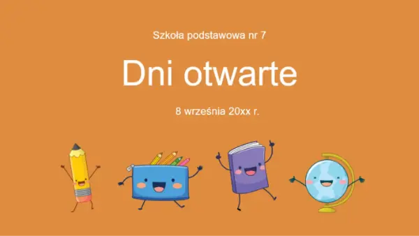 Dzień otwarty w szkole — prezentacja blue whimsical-color-block