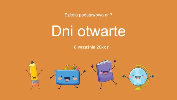 Dzień otwarty w szkole — prezentacja whimsical-color-block