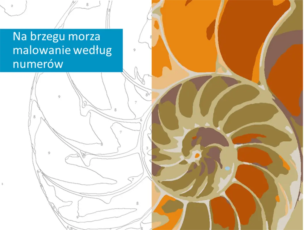 Maluj według numerów nad morzem