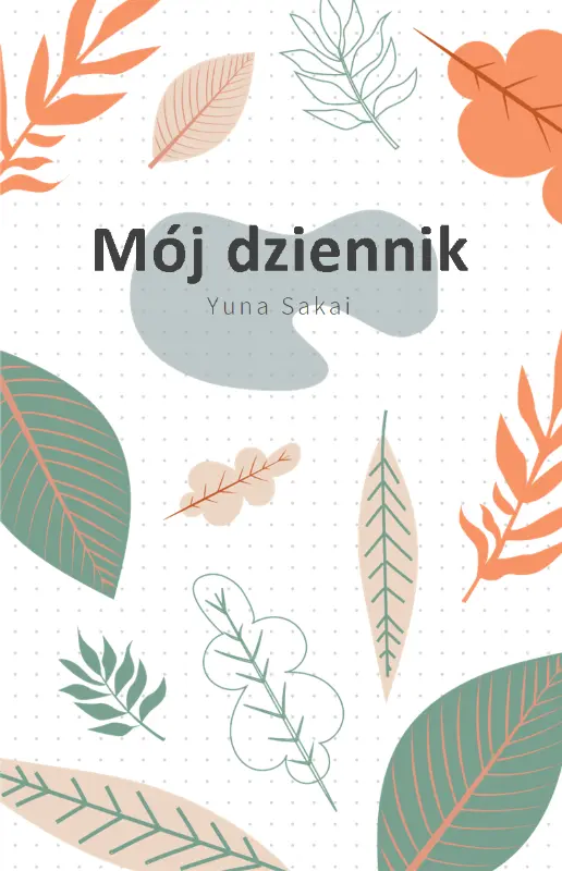 Dziennik z listą punktowaną orange organic boho