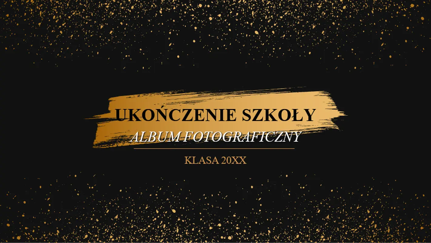 Ciemny album fotograficzny ukończenia szkoły