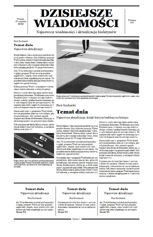 Tradycyjna gazeta modern simple