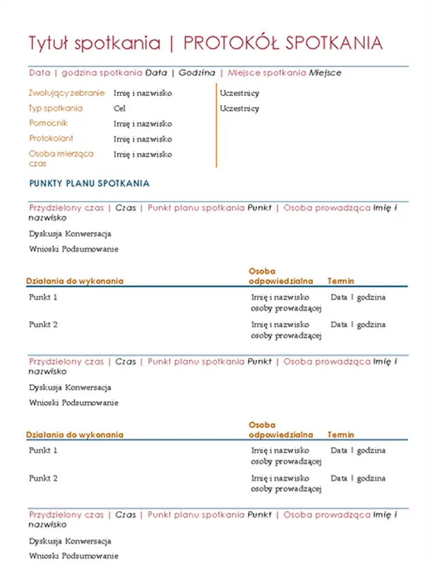 Protokół spotkania