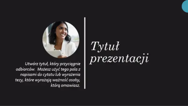 Prezentacja dotycząca biografii black modern geometric