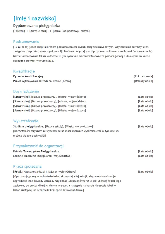 Życiorys (chronologiczny)