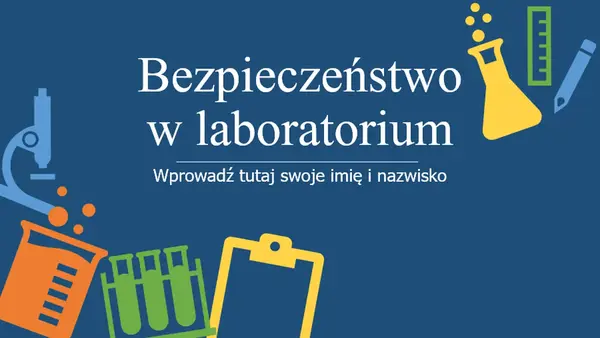 Bezpieczeństwo w laboratorium modern color block