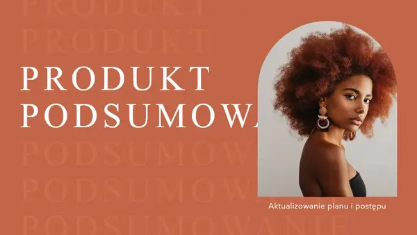 Prezentacja z podsumowaniem produktu modern simple