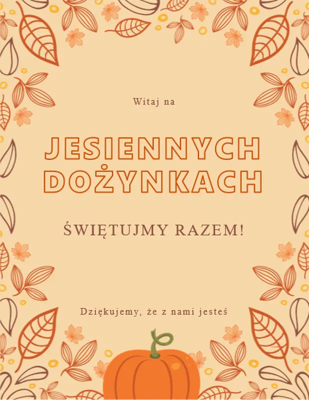 Materiały do wydrukowania na jesienne przyjęcie whimsical-line