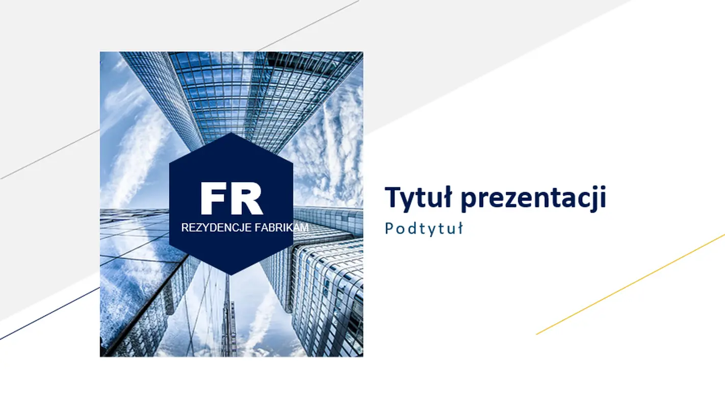 Jasna prezentacja z sześciokątem modern simple