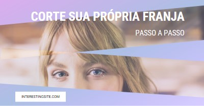 Corte sua própria franja purple modern-bold