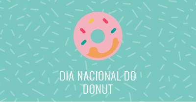 Yum é o Dia Nacional do Donut blue modern-simple