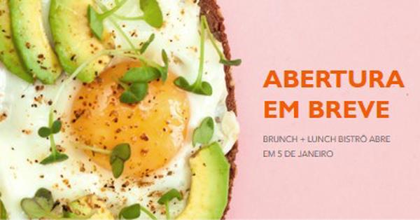 Hora do brunch pink modern-bold