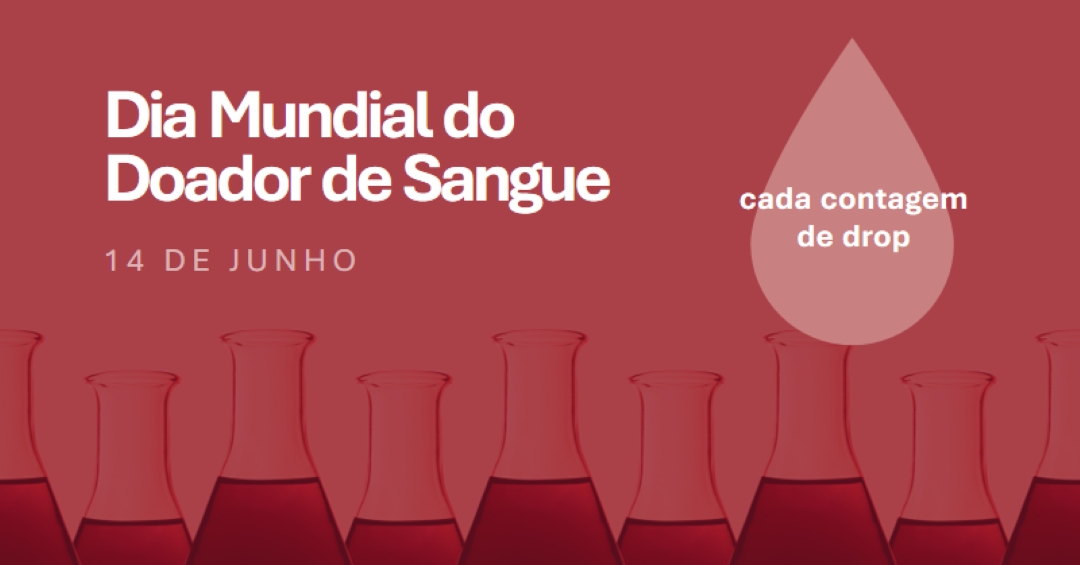 Dia Mundial do Doador de Sangue red modern-bold