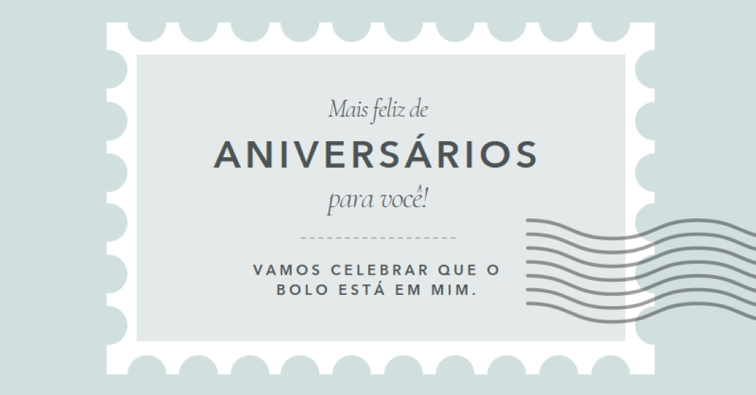 Aniversário maravilhoso blue modern-simple