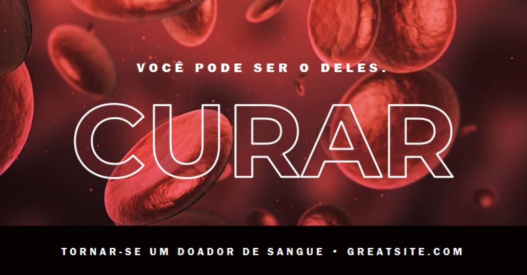 Tornar-se um doador de sangue red modern-simple