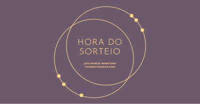 É hora do sorteio purple modern-simple