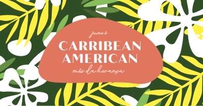 Honrando o Patrimônio Americano do Caribe green organic-simple