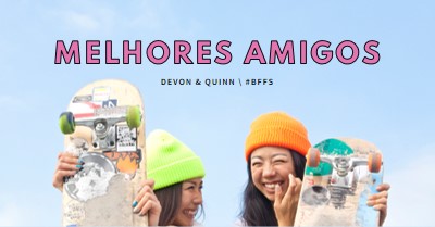 Amigos para sempre blue modern-bold