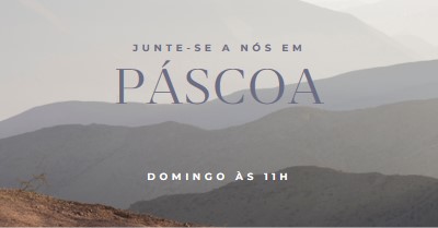 Junte-se a nós domingo de Páscoa gray modern-simple