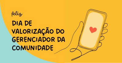 Aqui está para os gerentes da comunidade yellow whimsical-line