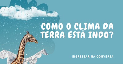 Vamos falar sobre as mudanças climáticas blue whimsical-color-block