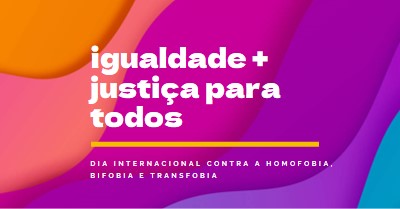 Honra dia internacional contra a homofobia purple modern-bold