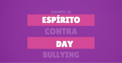 Enfrentar o bullying purple modern-bold