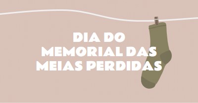 Dia do Memorial das Meias Perdidas brown whimsical-color-block